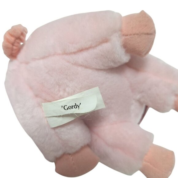 Vintage 1994 Gordy Pink Pig Plush Farm Animal Stuffed Animal 5.5" - Picture 6 of 7